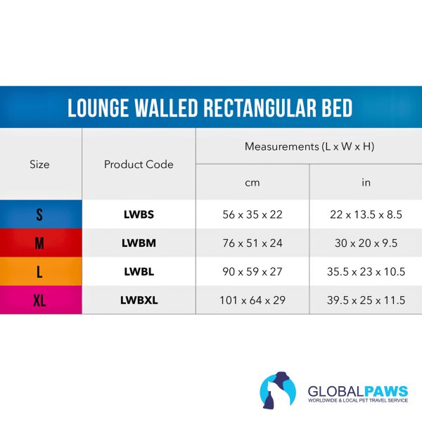 Rogz Pet Bed Lounge Walled Rectangular - Image 6