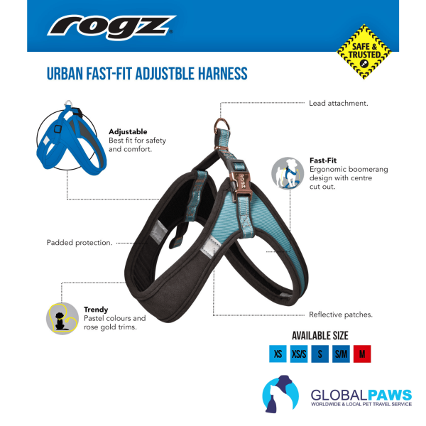 Rogz Dog Urban Adjustable Fast Fit Harness - Image 7