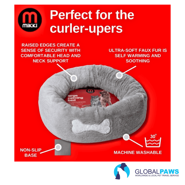 Mikki Calming Donut Bed - Grey - Image 3
