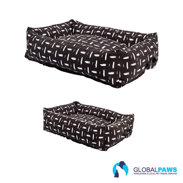 Rogz Dog Bed Retro Walled Rectangular